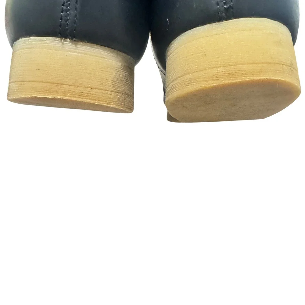Clarks Stinson Hi Men 9.5 Navy Leather Wallabee Boot Blue Chukka
